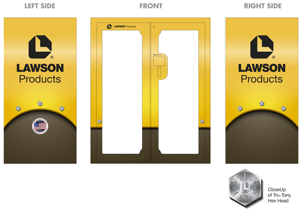 Lawson Products Industrial Vending Machine Decals
