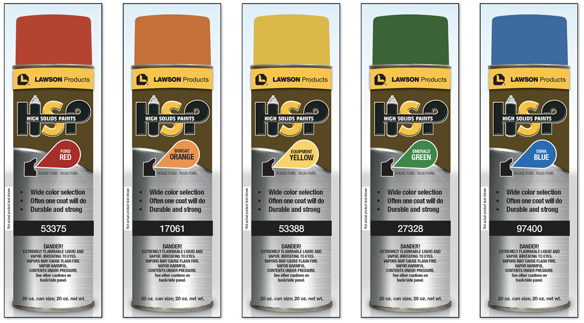 Lawson Products HSP High Solids Paints Packaging Design